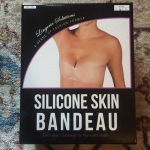 Fashion forms silicone skin bandeau nude bra